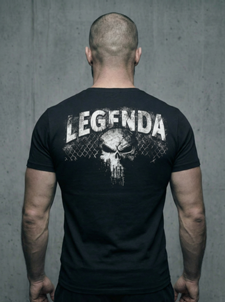 Футболка хлопковая LEGENDA Череп Каратель черный