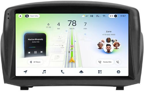 Магнитола для Ford Fiesta MK6 2012-2018 (голубой БК, рамка тип 2) - Teyes CC4L-DTS монитор 9" IPS, Android 14, Быстрая, Snapdragon 662, CarPlay, 4G SIM-слот