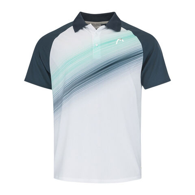 Мужское теннисное поло HEAD Performance Polo Men - White, Green
