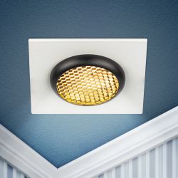 Светильник встраиваемый алюминиевый ЭРА KL110 WH/BK под лампу MR16 GU5.3 белый/черный матовый | Алюминиевые встраиваемые светильники