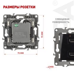 12-4110-06 ЭРА Устройство зарядное USB, 230В/5В-2100мА, IP20, Эра12, чёрный | Эра 12