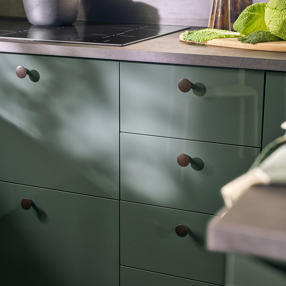 IKEA KALLARP  (ИКЕА КАЛЛАРП)  -  Фасад ящика - глянец тёмный серо-зелёный 40x20 см