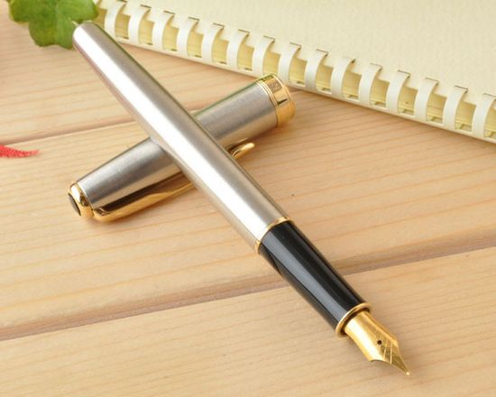 Перьевая ручка Parker Sonnet F527, цвет: St. Steel GT, перо: F , S0809110