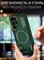 Дизайнерский чехол из мягкого пластика для SAMSUNG GALAXY S25 ULTRA с MagSafe и усиленной защитой камеры