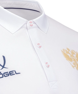 Поло парадное JOGEL NATIONAL PerFormDRY Classic Polo, белый