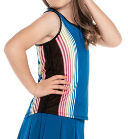 Футболка для девочки теннисная Lucky in Love Neon Lights Tank - electric blue
