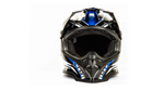 Шлем мото кроссовый HIZER B6197 №4 (S) black/blue/white