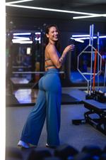 Брюки Deni x NEBBIA High-waist Flared Pants 312 Голубые