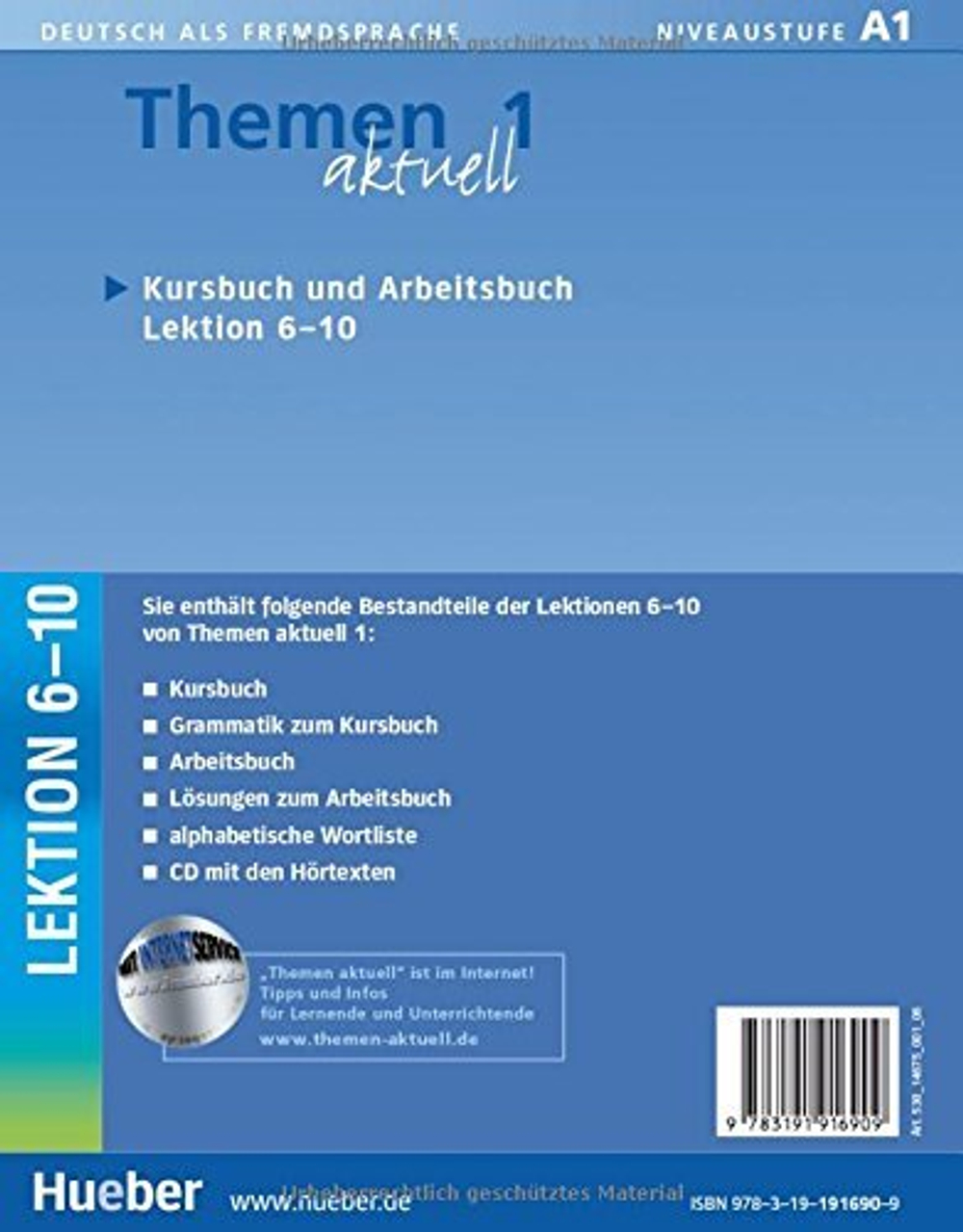 Themen aktuell 1. Kursbuch und Arbeitsbuch. Lektion 6 - 10. Mit CD (Audio)