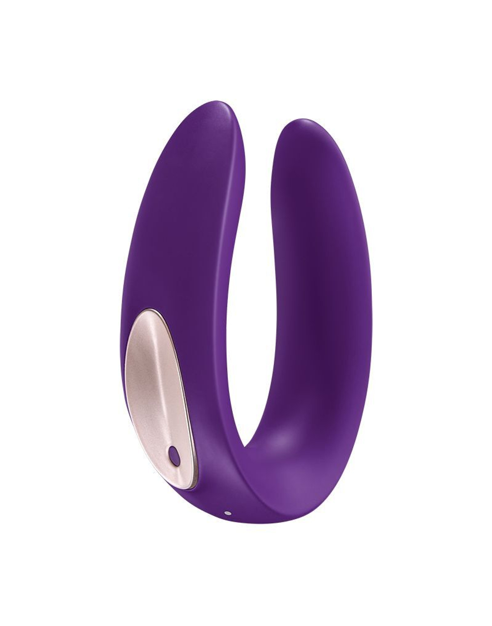 Фиолетовый вибратор для пар Satisfyer Double Plus Remote с пультом ДУ (Цвет: фиолетовый)
