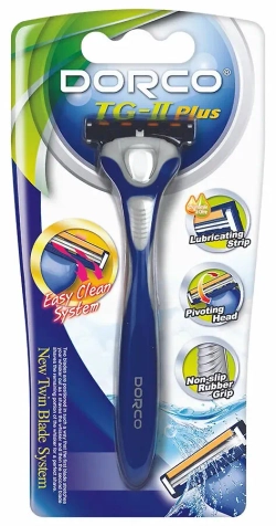 DORCO Станок для бритья TG-II Plus (+ 1 кассета) система типа SLALOM, 2 лезвия, плав.головка # § ' ©