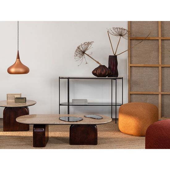 Столик журнальный torhill, 120х50 см, бежевый/орех