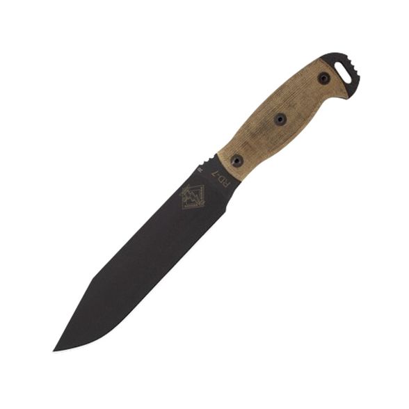 Цена наНож с фиксированным клинком Ontario RD7 Black micarta, сталь 5160, рукоять микарта, black