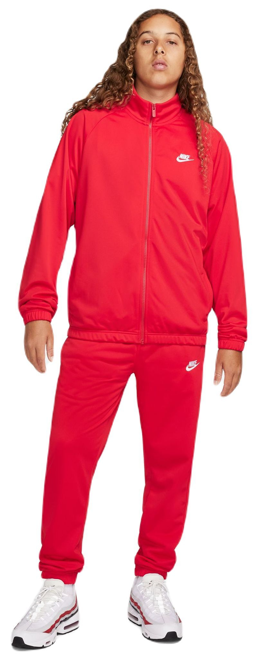 Мужской теннисный костюм Nike Club Sportswear Sport Casual Track Suit - красный
