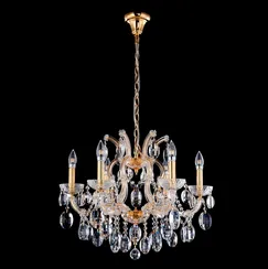 Подвесная люстра Hollywood HOLLYWOOD SP6 GOLD Crystal Lux