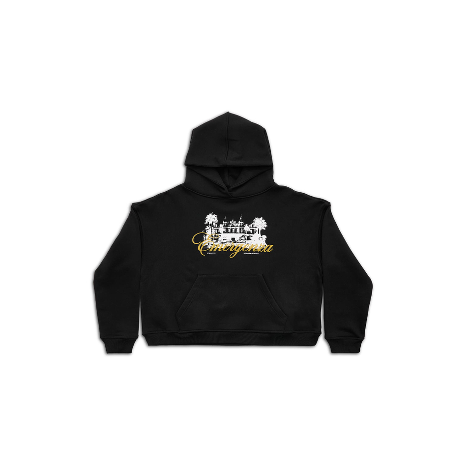 CASINO CROPPED HOODIE OVERSIZED