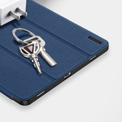 Чехол книжка синего цвета для планшета Samsung Galaxy Tab S11, серия Domo Series (с держателем для S Pen и функцией автоматического перехода в спящий режим) от Dux Ducis