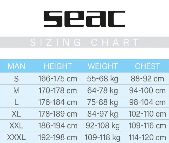 Рашгард Seac Sub T-Sun long man черный