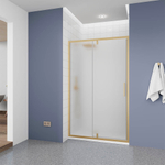 Душевая дверь Veconi Ottimo P20 G, 1100x1900, золото брашинг, стекло матовое