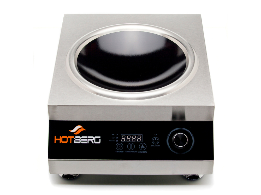 Вок индукционная плита Hotberg DB3500DW, 3.5 кВт. Без импульсная