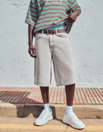 Мужские джинсовые бермуды baggy fit, арт. 1022/180 - BERSHKA