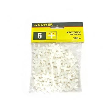 Крестики STAYER для кафеля, 5мм, 100шт