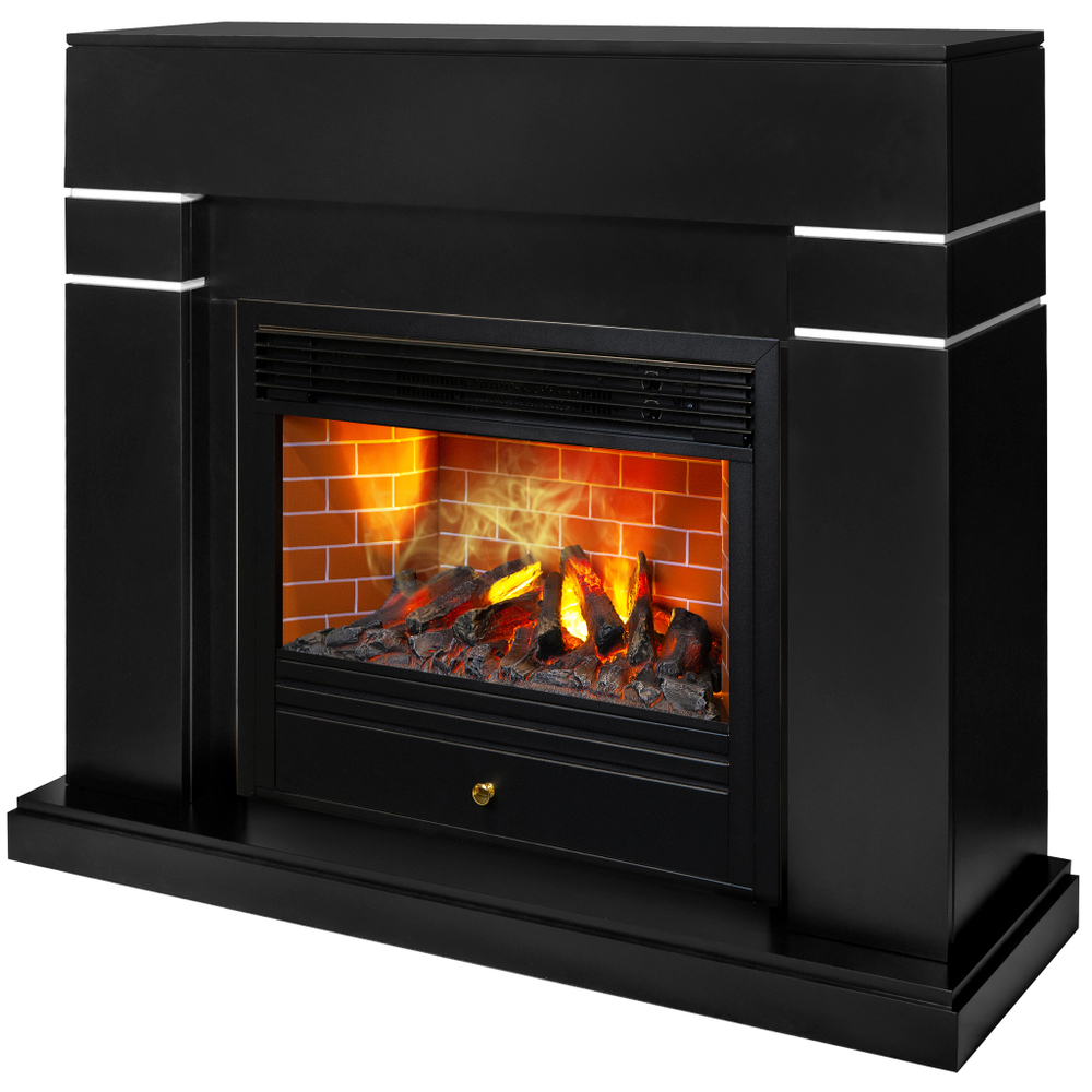 Каминокомплект Real Flame Lindelse 26 BLM с очагом 3D Novara