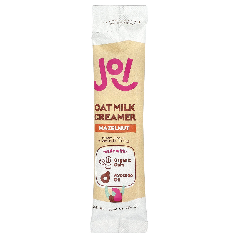 JOI, овсяные сливки, со вкусом фундука, 10 пакетиков по 12 г (0,42 унции)