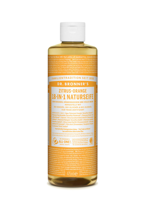 Натуральное мыло 18 в 1, цитрус-апельсин Dr. Bronner’s, 475 мл