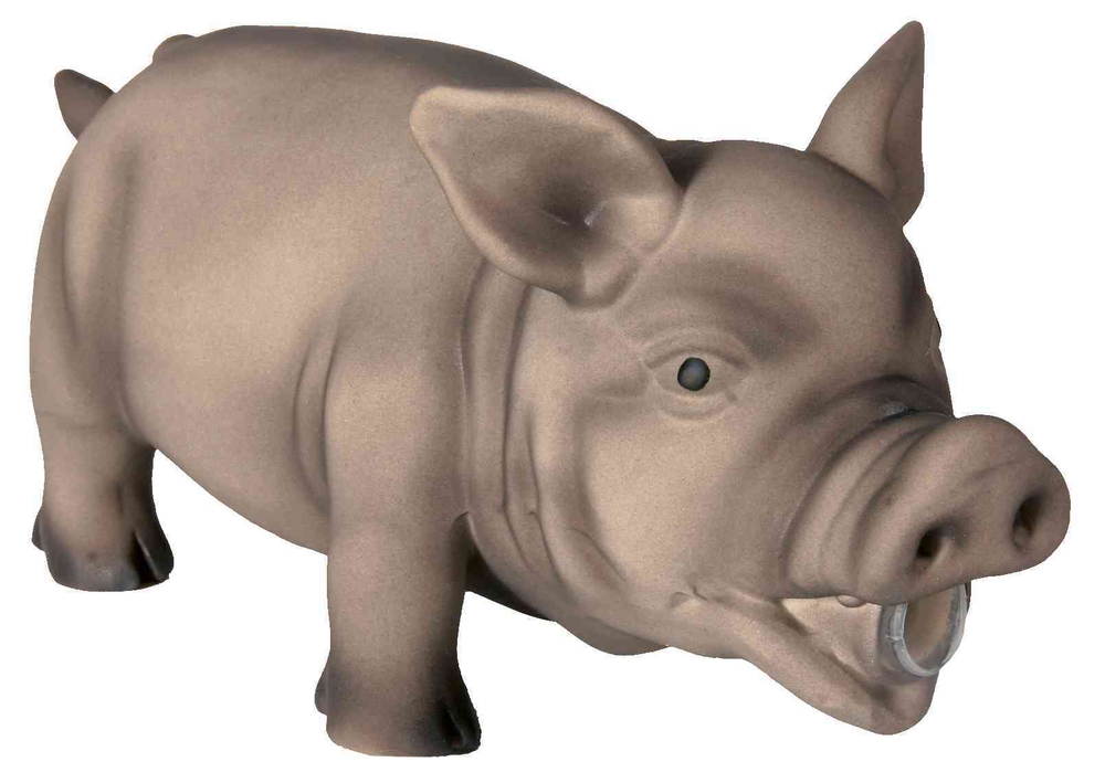 Игрушка "Свинка" 17 см, хрюкающая, латекс, Trixie