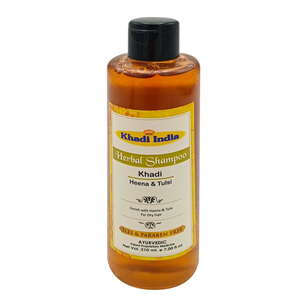 Khadi Natural шампунь-кондиционер Хна и Тулси без SLS и парабенов для сухих волос 210 мл