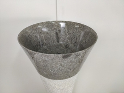 Раковина напольная из мрамора Pedestal Cream/Greey MN-390 (40*40*90 см)