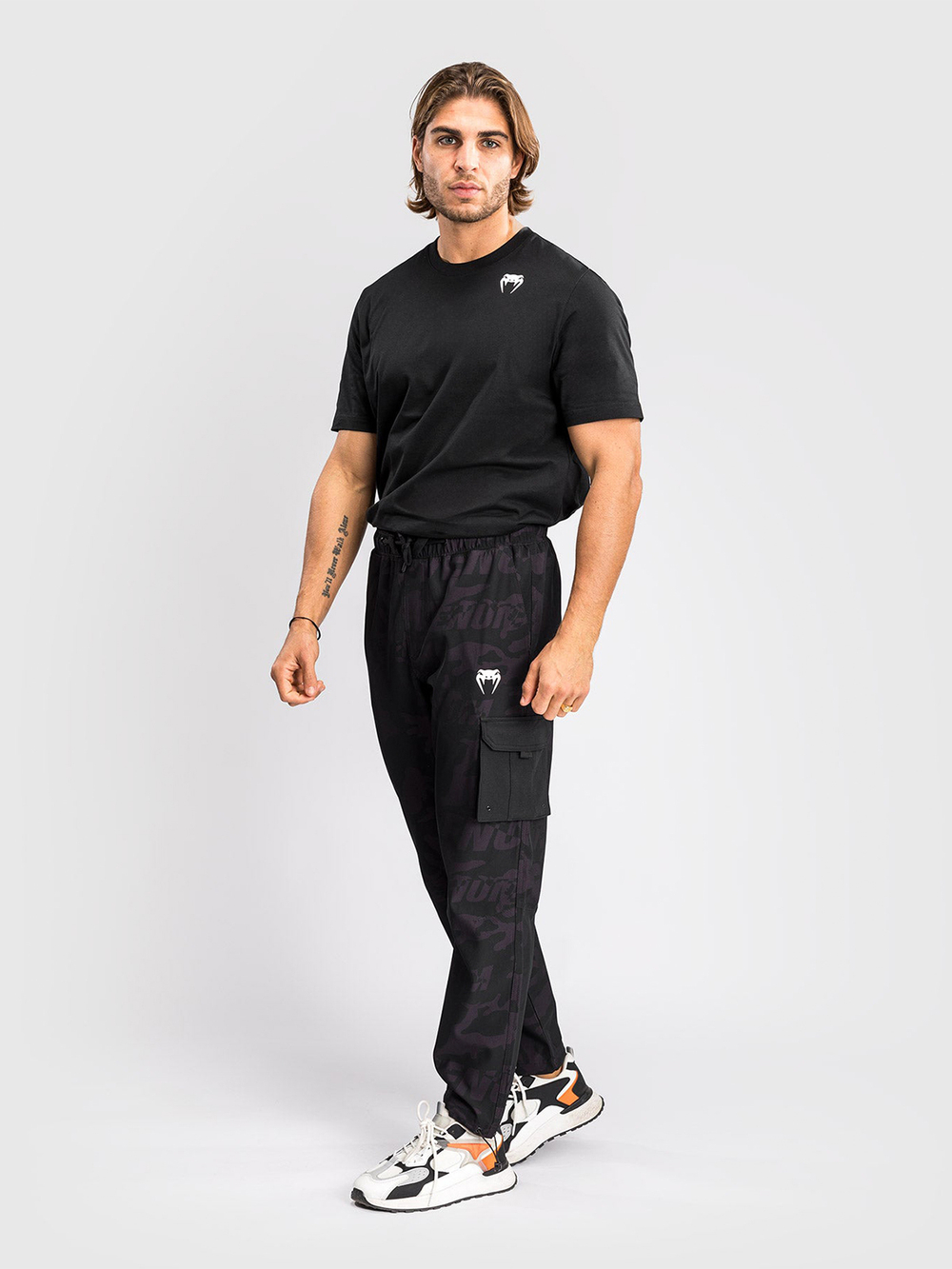 Брюки спортивные Venum Trooper Black/Deep Purple