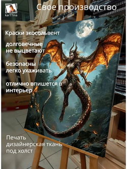Картина "Теневой монстр", модульная 50х70см 1шт.