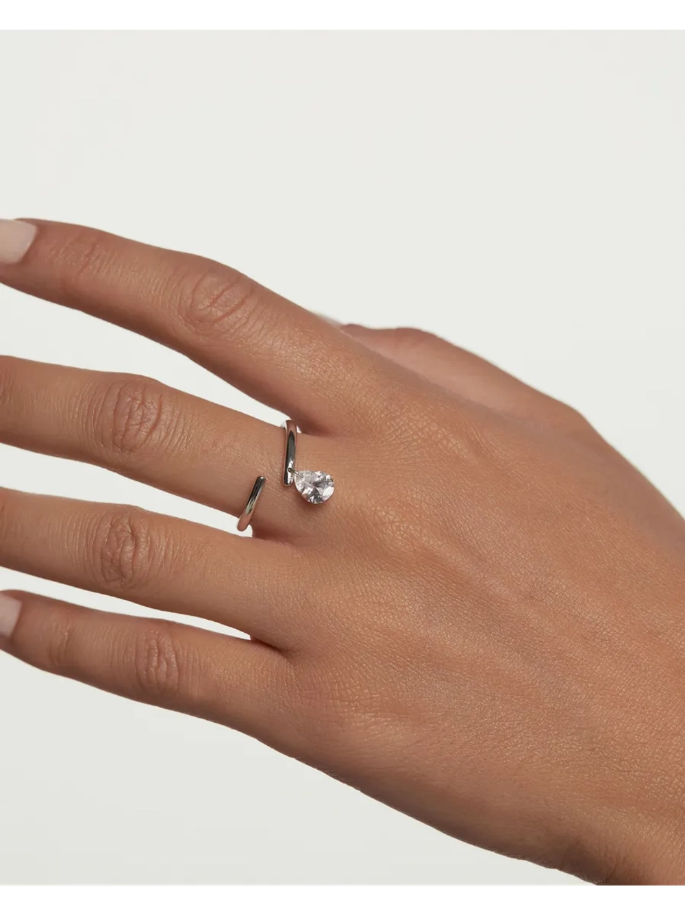 Кольцо женское PDPaola Aqua Solitaire Серебро 925 AN02-959