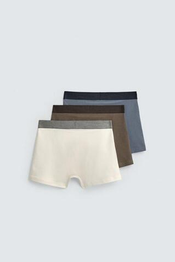 ZARA НАБОР ИЗ ТРЕХ ТРУСОВ-БОКСЕРОВ, РАЗНОЦВЕТНЫЙ