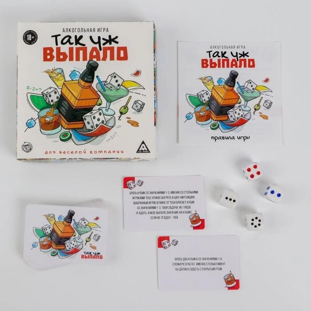 Алкогольная игра «Так уж выпало», 18+