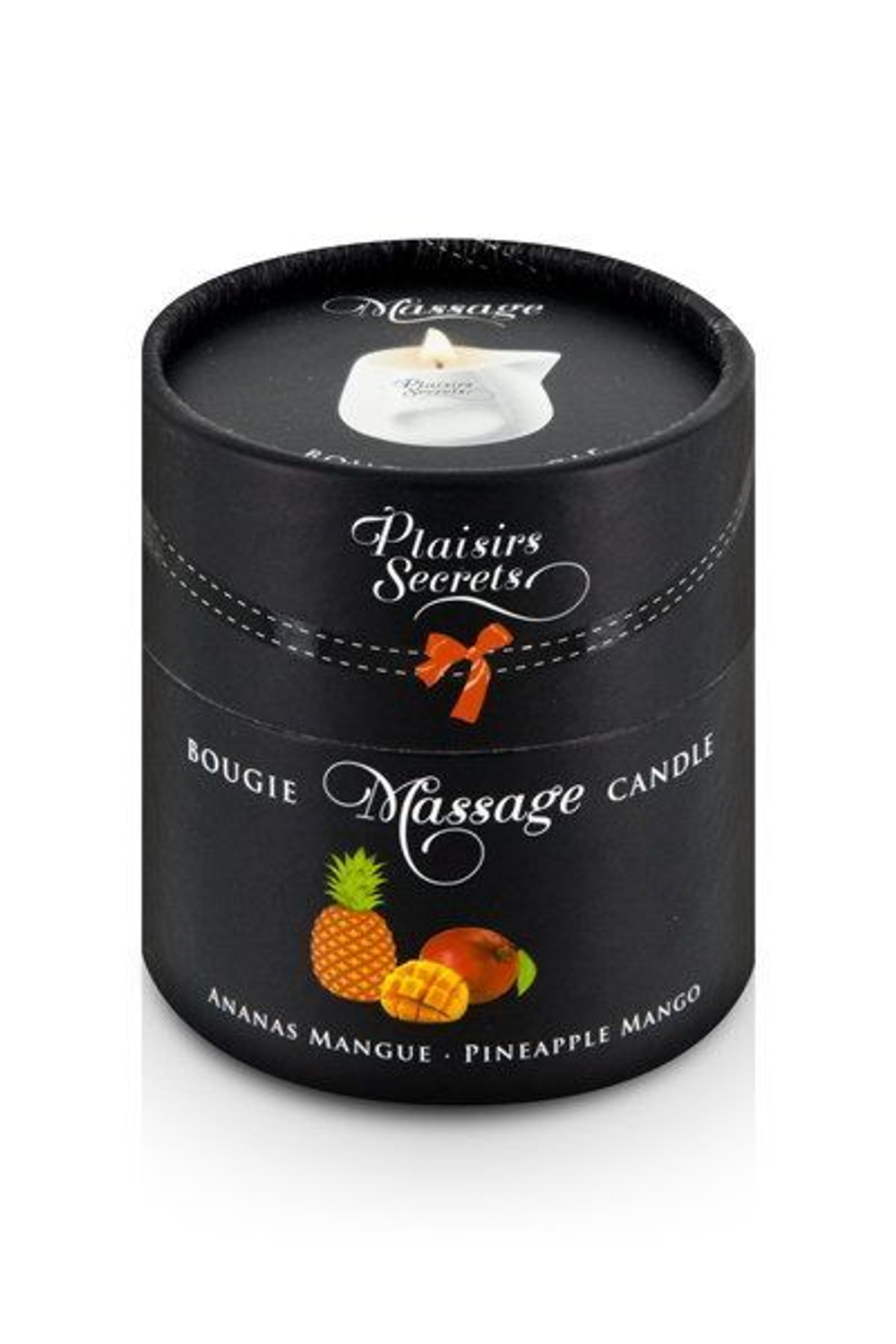 Массажная свеча с ароматом манго и ананаса Bougie de Massage Ananas Mangue - 80 мл. (Цвет: белый)