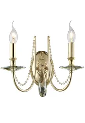 Бра Victoria VICTORIA AP2 GOLD/AMBER Crystal Lux