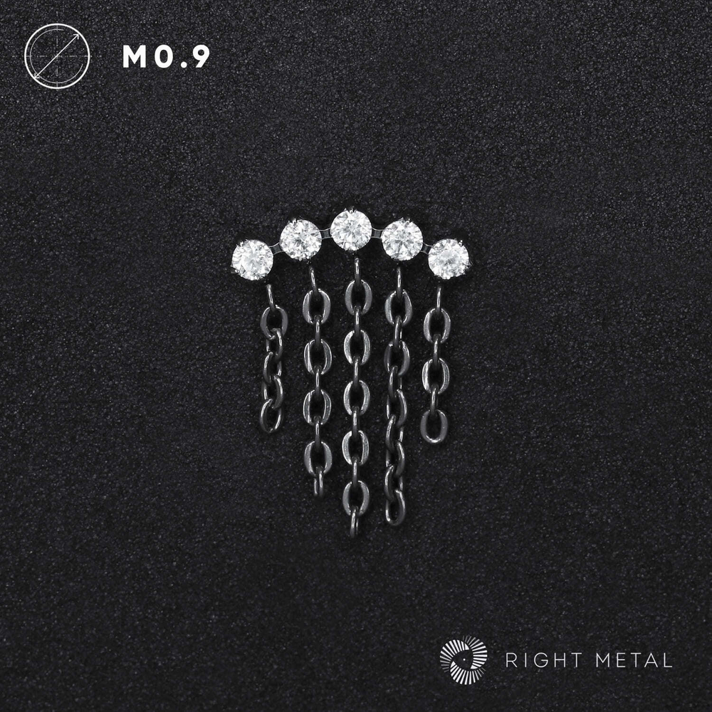 Pendant 5K Highlight Chain Crystal