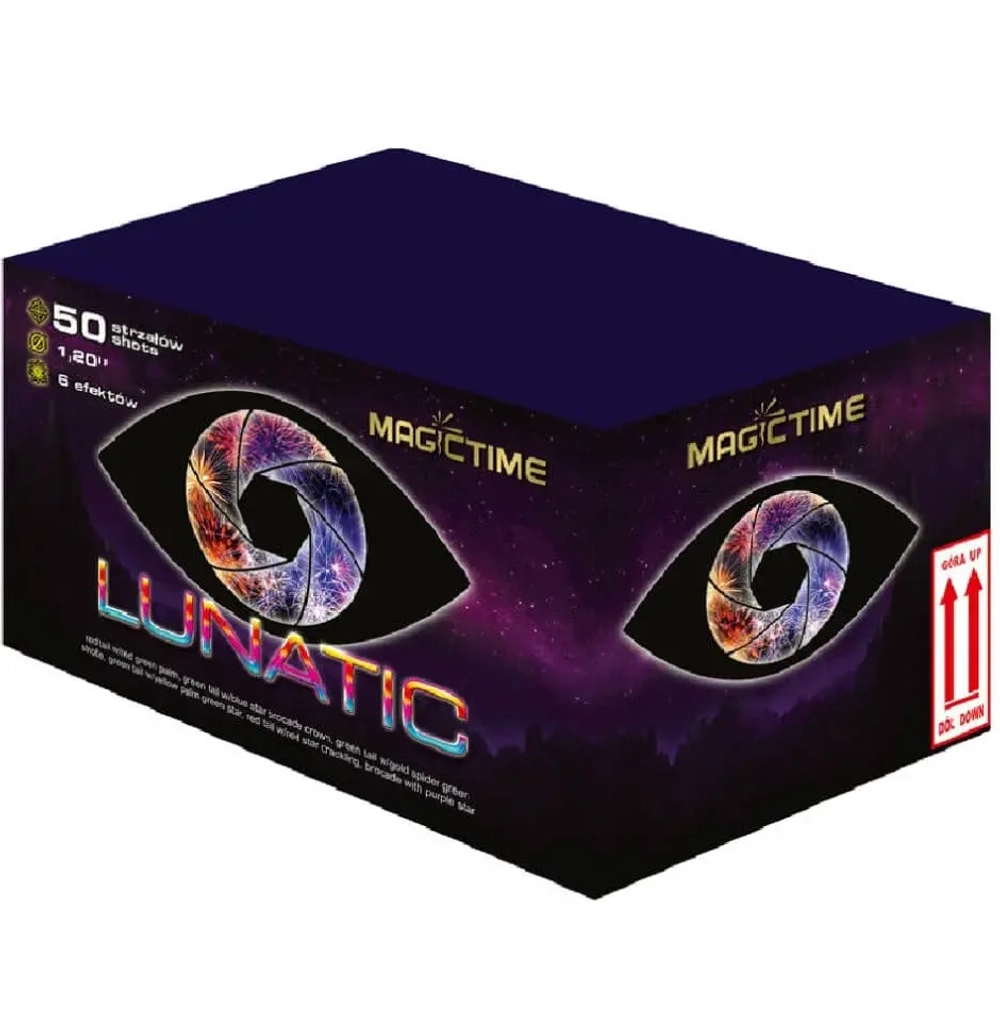 Батарея салютов Lunatic (P7712) от Magictime, 50 залпов, 30 мм