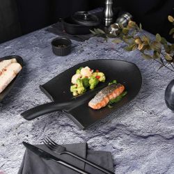 Блюдо "Лопата" 40*23 см h3,5 см для подачи черное Black Raw Stellar P.L. Proff Cuisine [1]