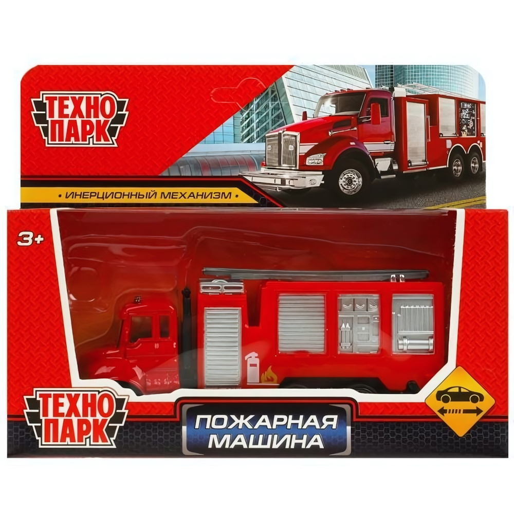 Модель ин. мет. "Пожарная машина" 13см. в коробка (Технопарк)