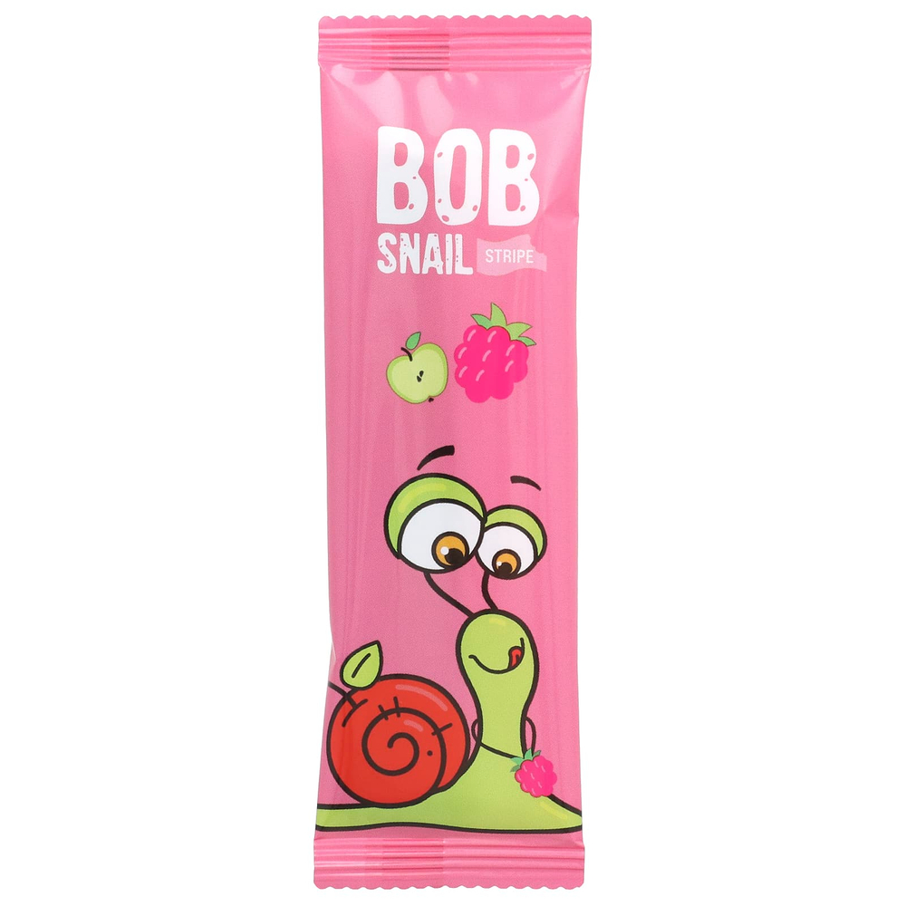 Bob Snail, Fruit Stripe, яблоко и малина, 6 шт., 14 г (0,49 унции)