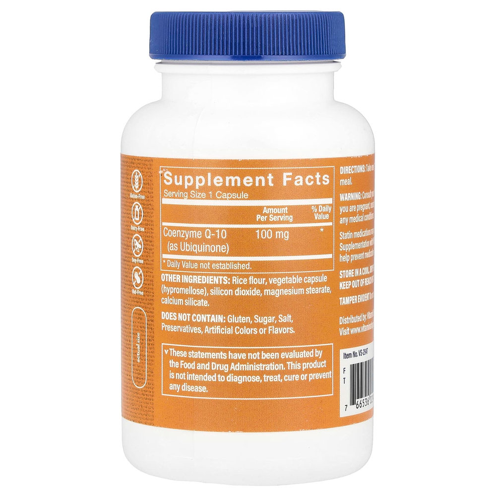 The Vitamin Shoppe, CoQ-10, 100 мг, 180 капсул