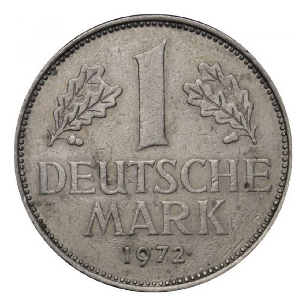 Монета 1 марка, Германия (ФРГ), 1972 г.