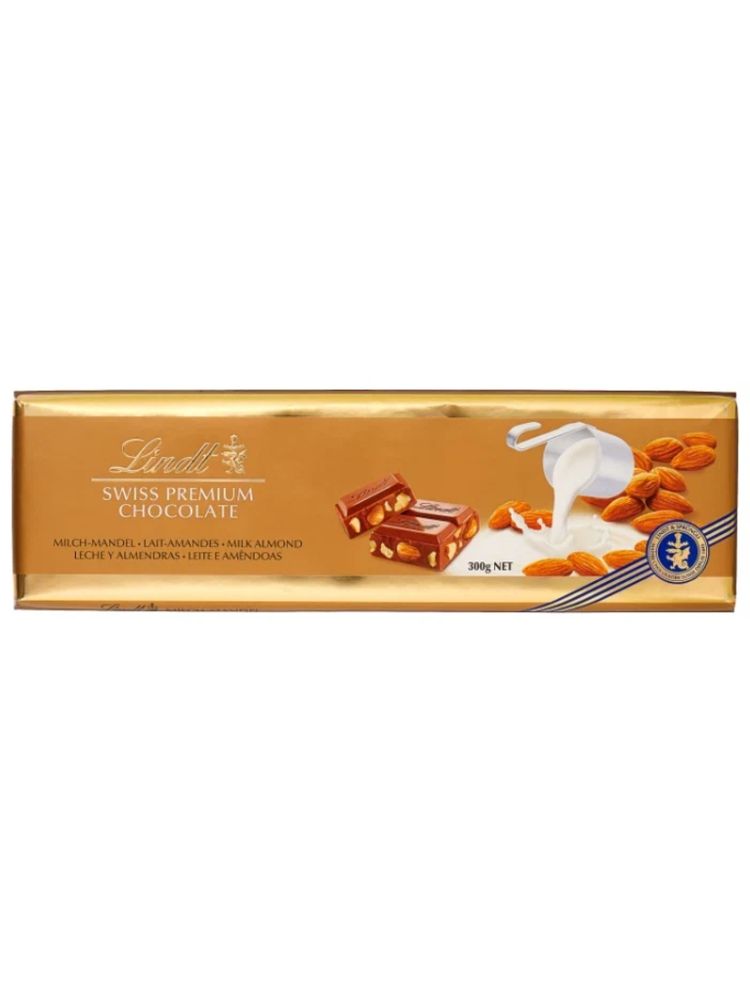 Молочный шоколад Lindt с миндалем 300 г