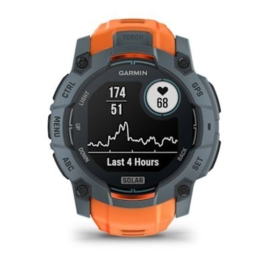 Смарт-часы Instinct 3 (50 мм) Solar серо- оранжевый 010-02935-01