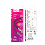 Кабель AUX, Jack 3,5mm(m) - Jack 3,5mm(m) HOCO UPA26, Fresh, 1.0м, цвет: чёрный