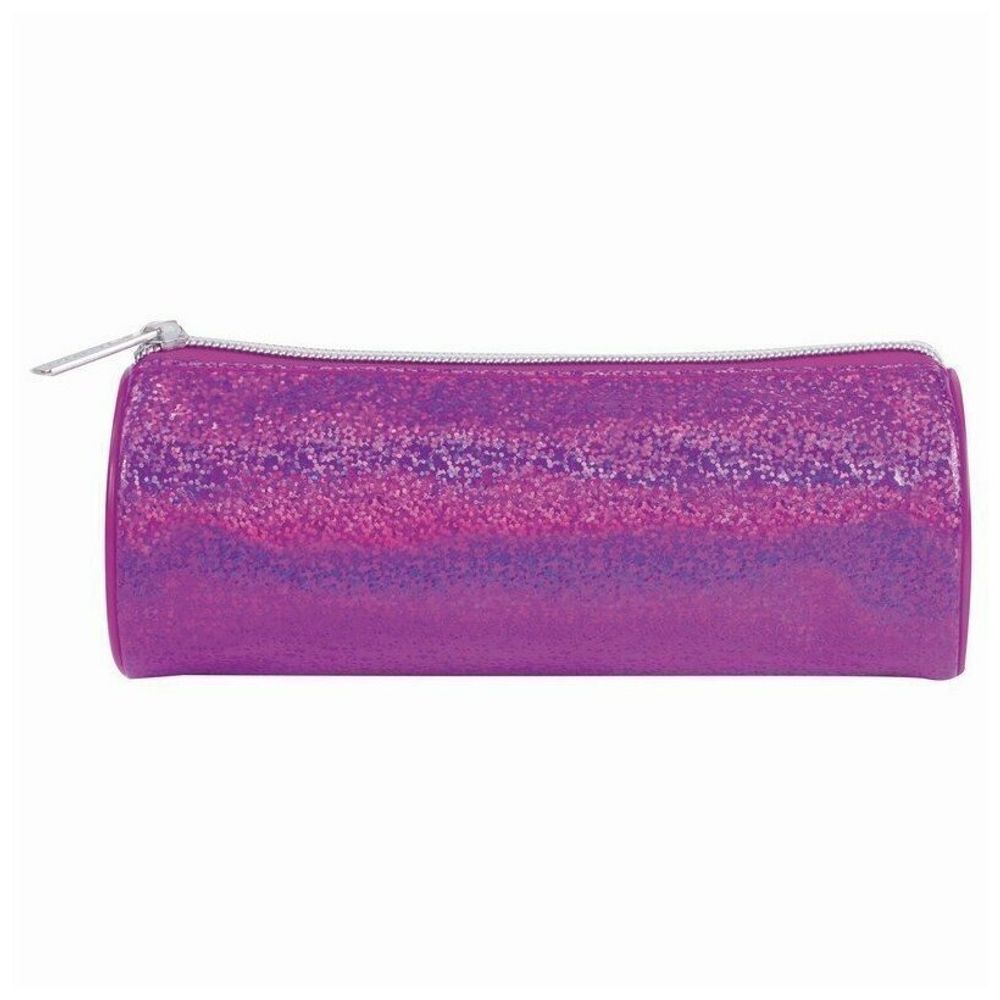 Пенал-тубус BRAUBERG, мягкий, "Glitter Pink", 20х7х7 см, 229017
